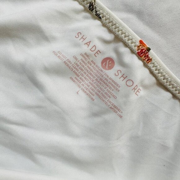 Shade & Shore Off White Floral Flowers Swimsuit Bottoms Only Bikini Bottoms Size - Picture 6 of 7